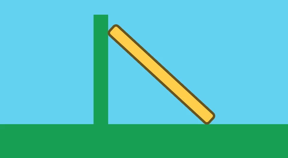 Equilibrium of a pole leaning against a wall