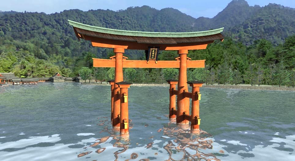 严岛神社的鸟居（牌坊）