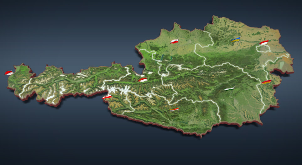 奥地利行政区划图