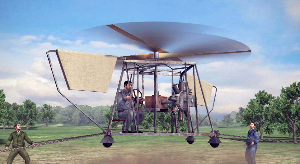 直升机实验（奥斯卡·阿包什，1928）