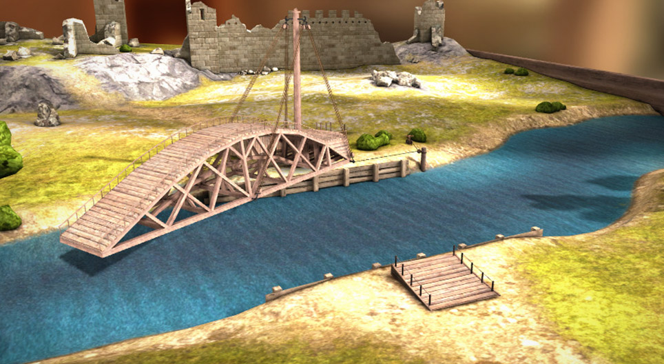 达·芬奇的发明 - 平转桥（1487年-1489年）